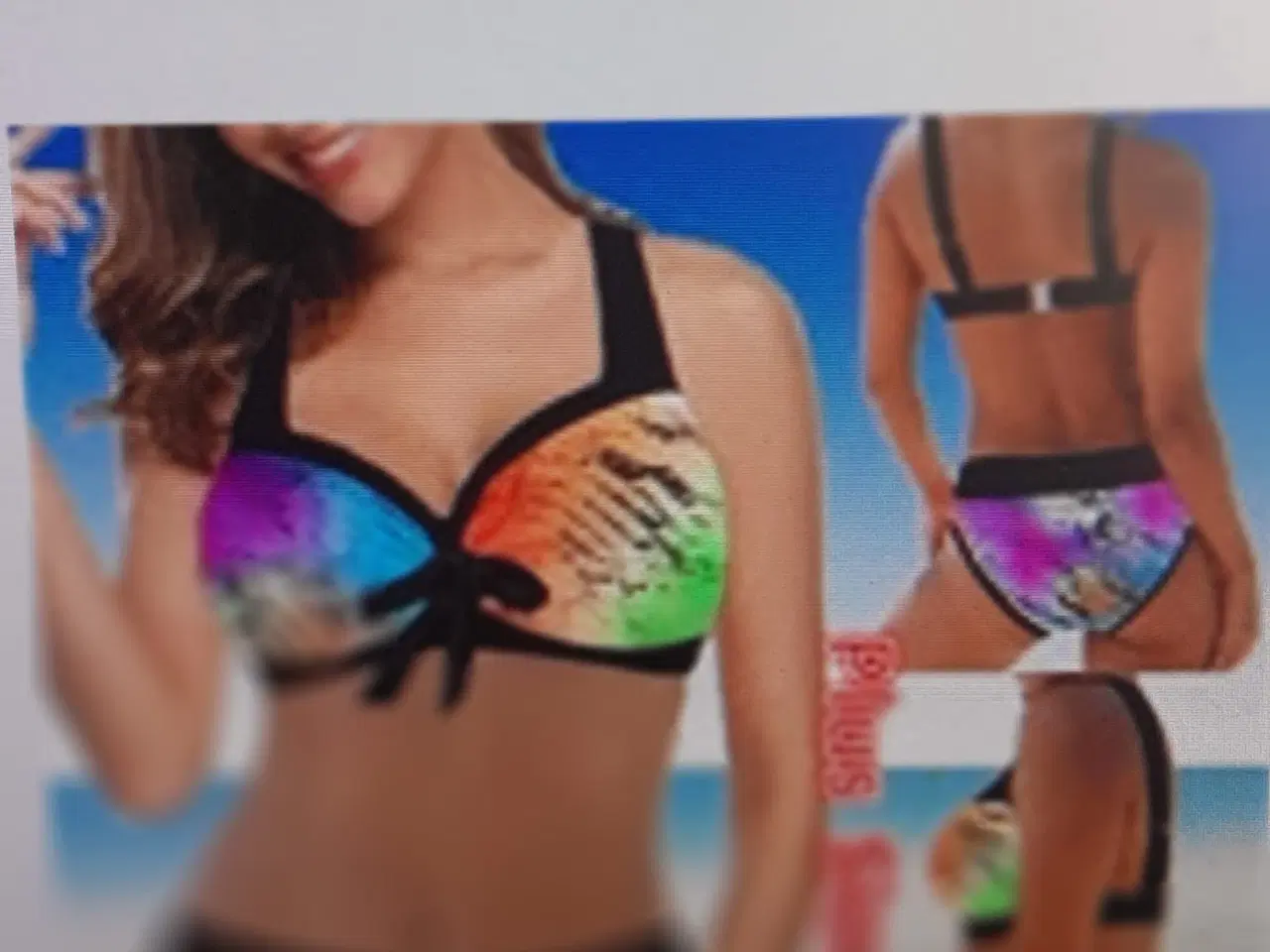 Billede 1 - Bikini i neon farver. Størrelse medium