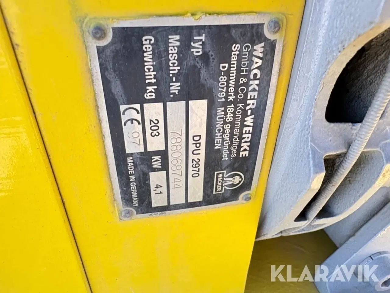 Billede 5 - Pladevibrator Wacker DPU 2970