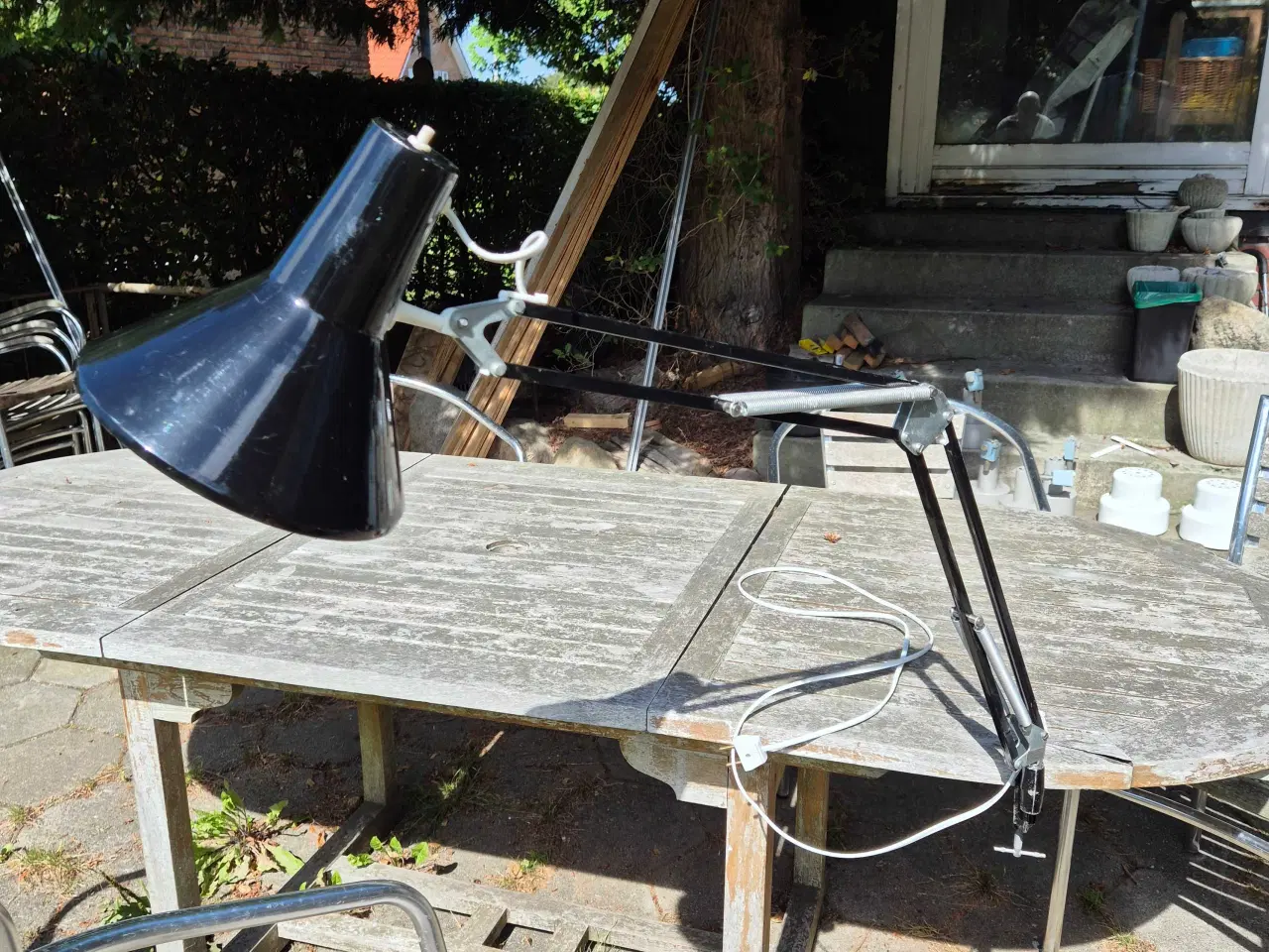 Billede 12 - Skinnende sort arkitektlampe 