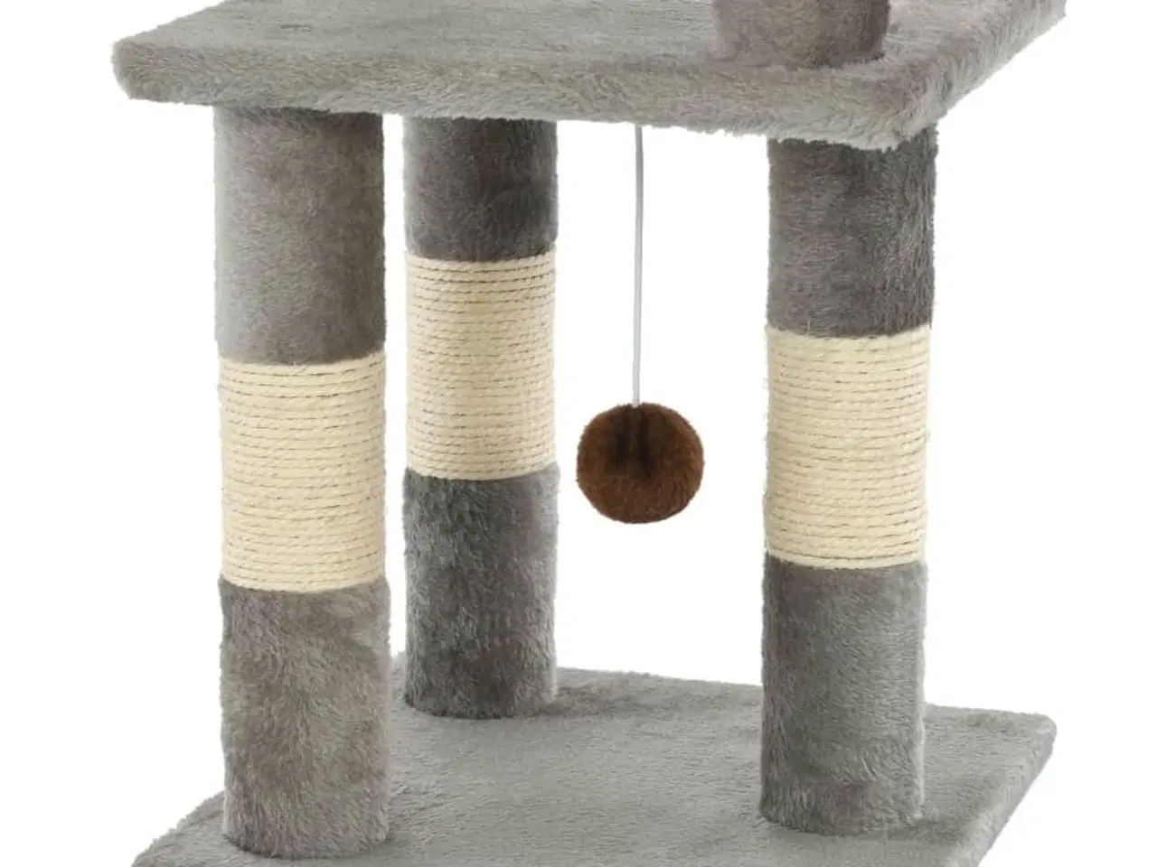 Billede 5 - Kradsetræ til katte med sisal-kradsestolper 65 cm grå
