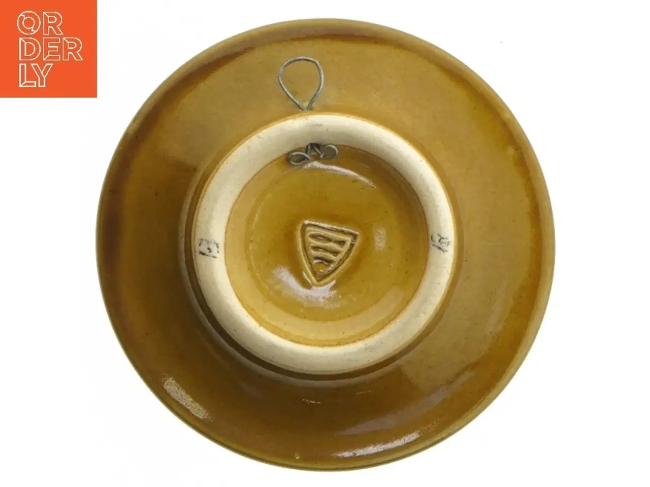 Billede 3 - Dekorativ keramisk platte (str. Ø 10,5 cm) fra Michael Andersen Keramik