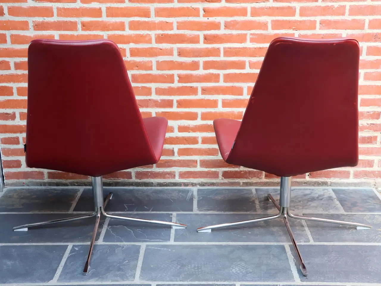Billede 6 - 2 Stk Offecct Lounge stole i læder