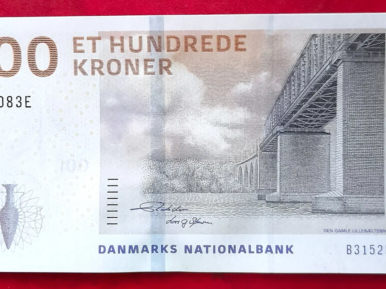 Billede 1 - UNC. / BANKFRISK ET HUNDREDE 100 KRONE 2015