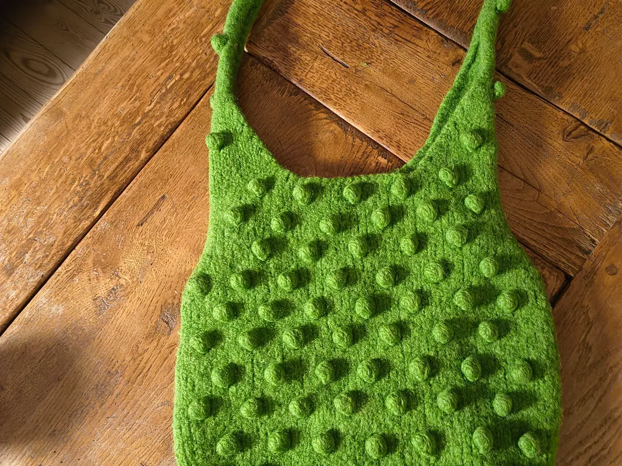 Billede 1 - Grøn filtet skuldertaske