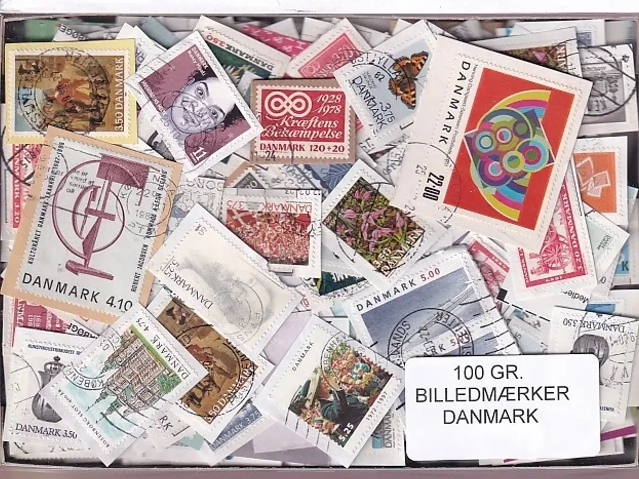 Billede 1 - Danmark 100 g. Billedmærker Enkeltklip - Ny varer hjemkommet 10-03-2024