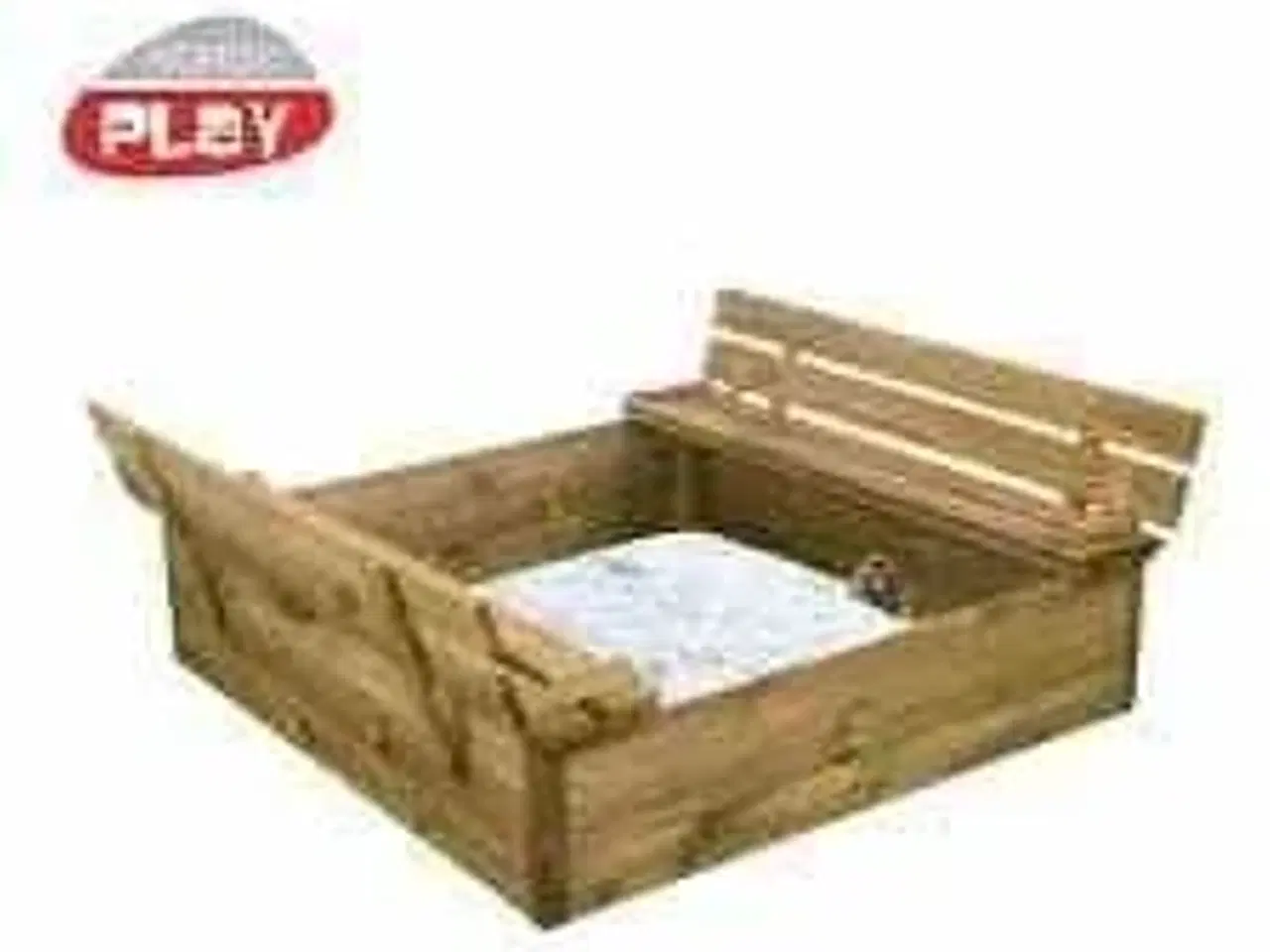Billede 1 - Nordic Play - Sandkasse med bænk & låg 120x120 cm