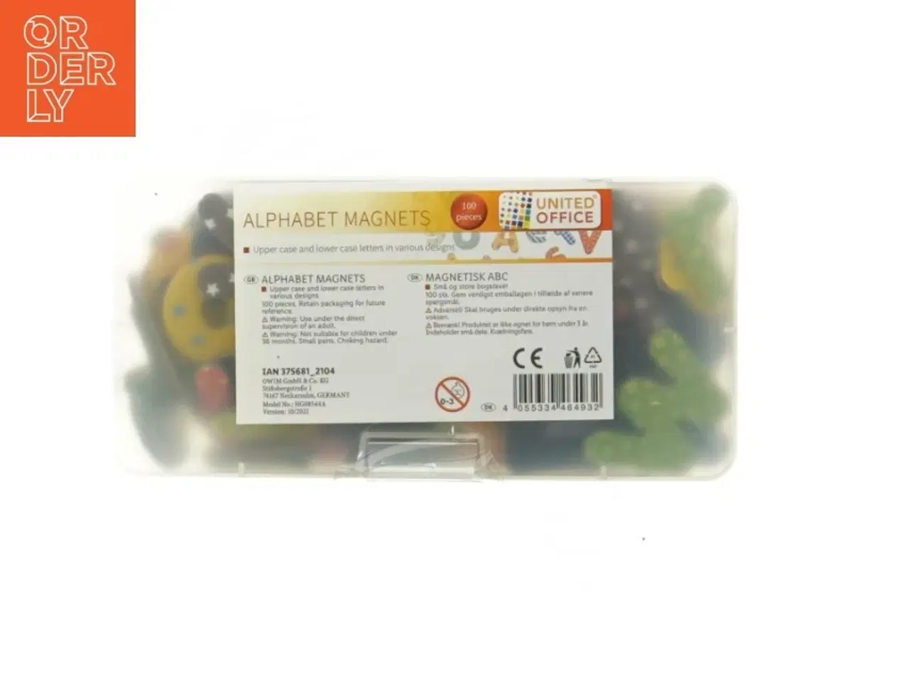 Billede 1 - Alfabet magneter fra United Office (str. 100 stykker)