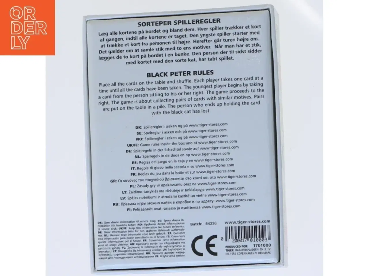 Billede 2 - Sorteper kortspil fra Tiger (str. 2x12x9 cm)