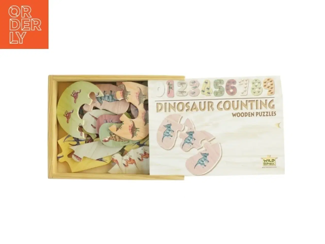 Billede 6 - Træ puslespil med dinosaurmotiv fra Wild Republic (str. 22 x 17 cm)