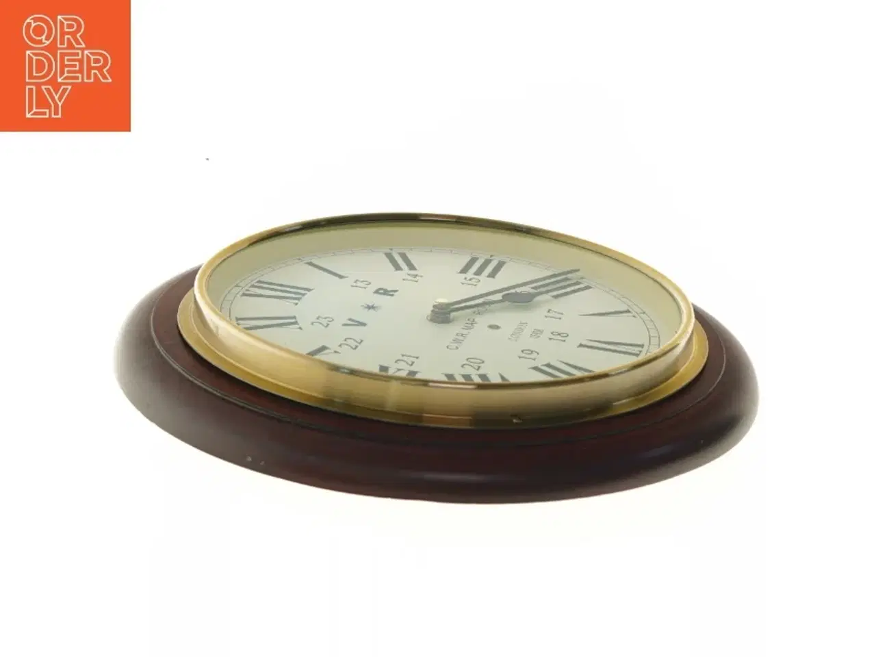 Billede 3 - Vægur med træramme (str. Ø 32x4 cm)