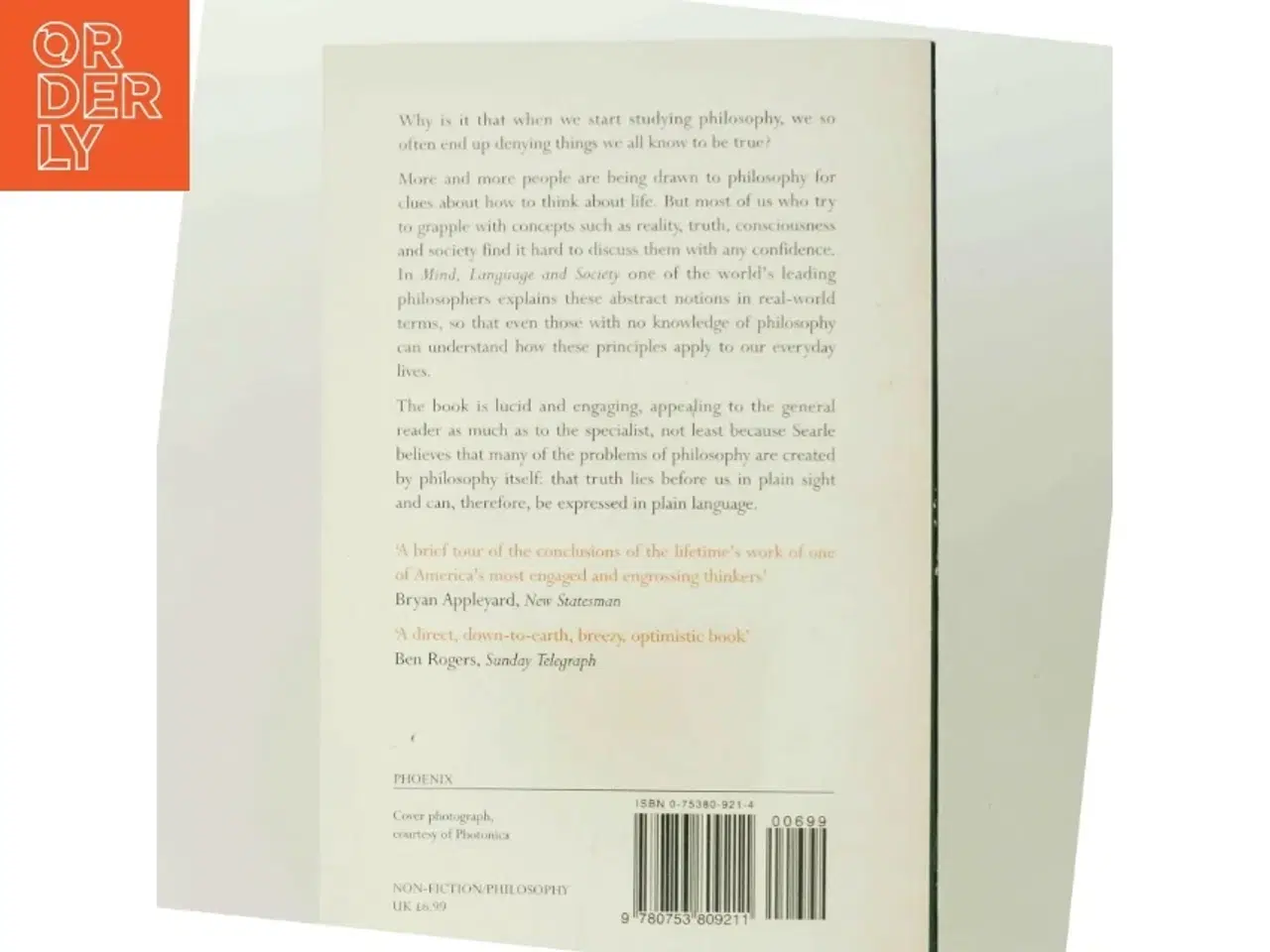 Billede 3 - Mind, language and society : philosophy in the real world af John R. Searle (Bog)