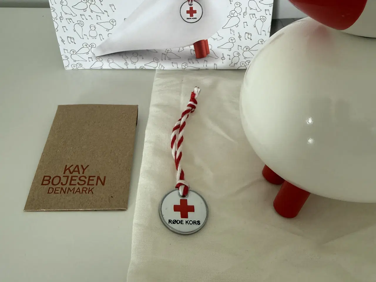 Billede 5 - Kay Bojesen Røde Kors Sangfugl, komplet