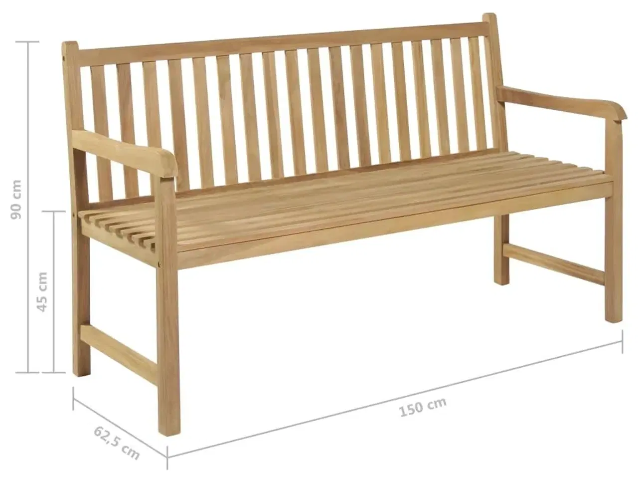 Billede 6 - Havebænk 150 cm teak