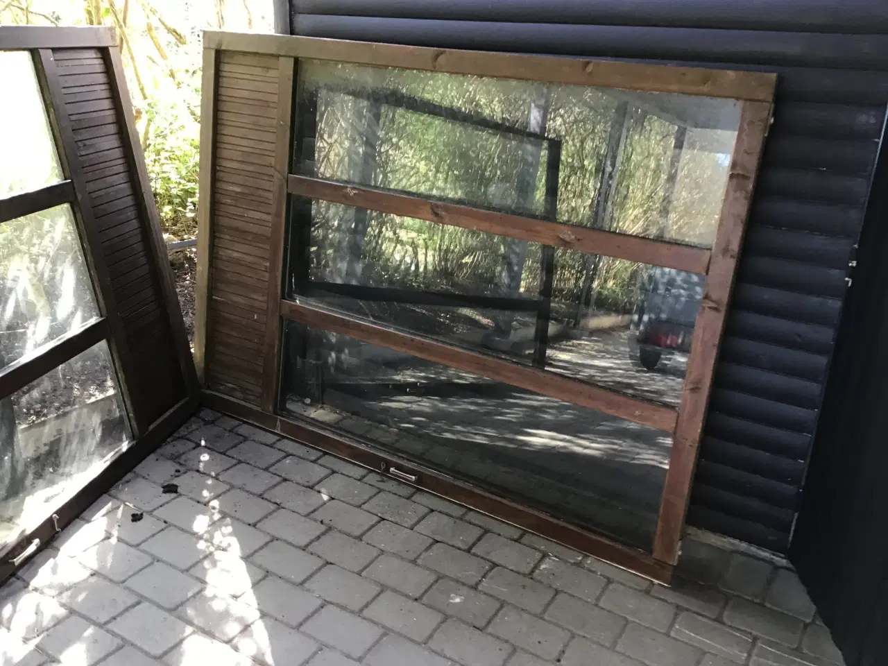 Billede 1 - vinduespartier 3 stk brugte måler H 200 cm og 145