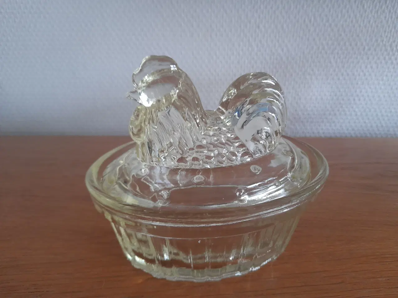 Billede 1 - Gylden/gul glas høne