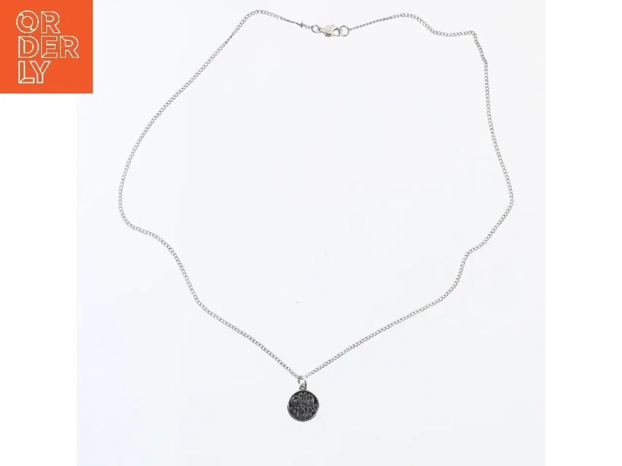 Billede 1 - Sølvhalskæde med vedhæng (str. 58 cm)