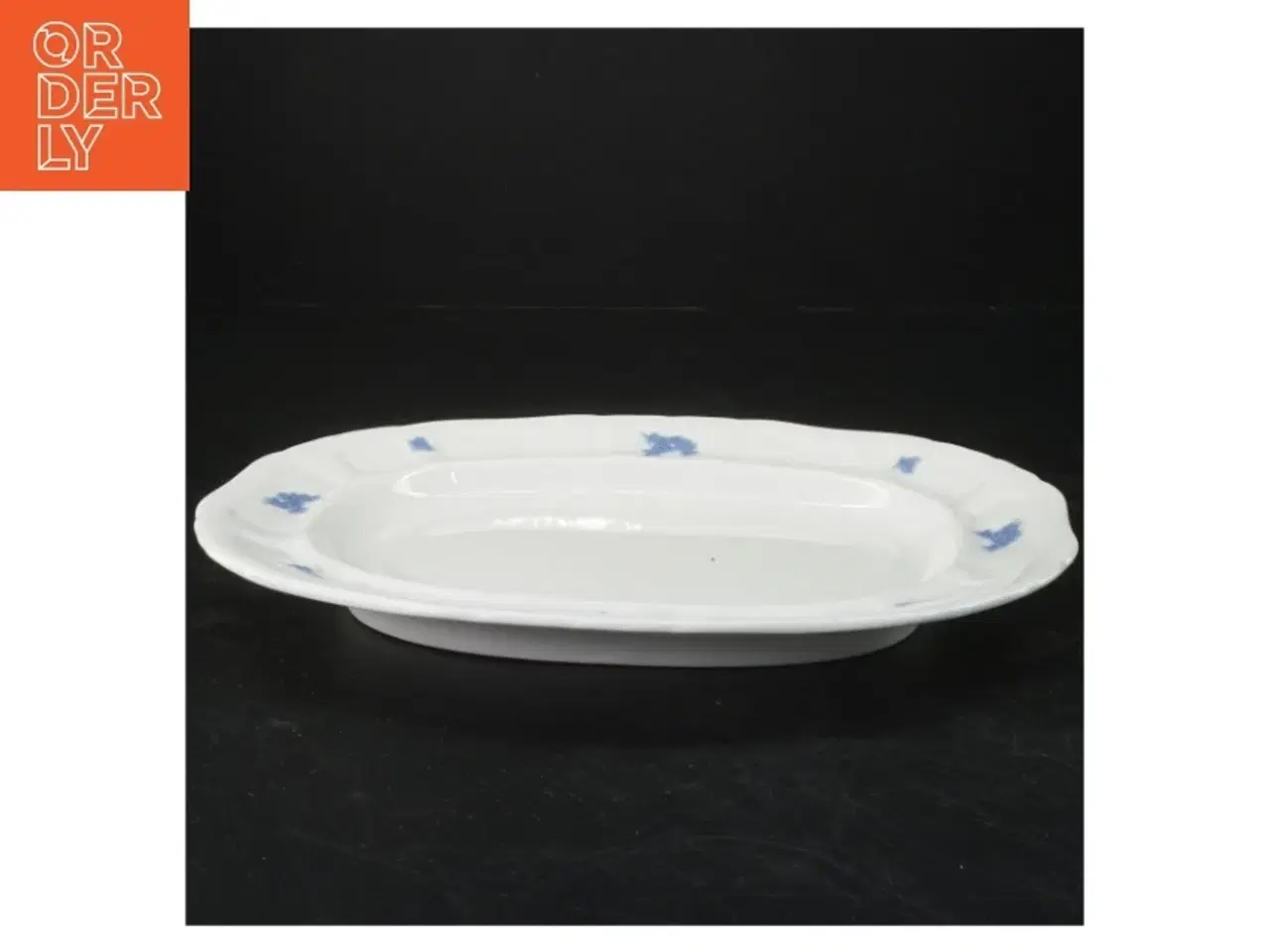 Billede 1 - Gustavberg Blå Blom fad (str. 27x20 cm)