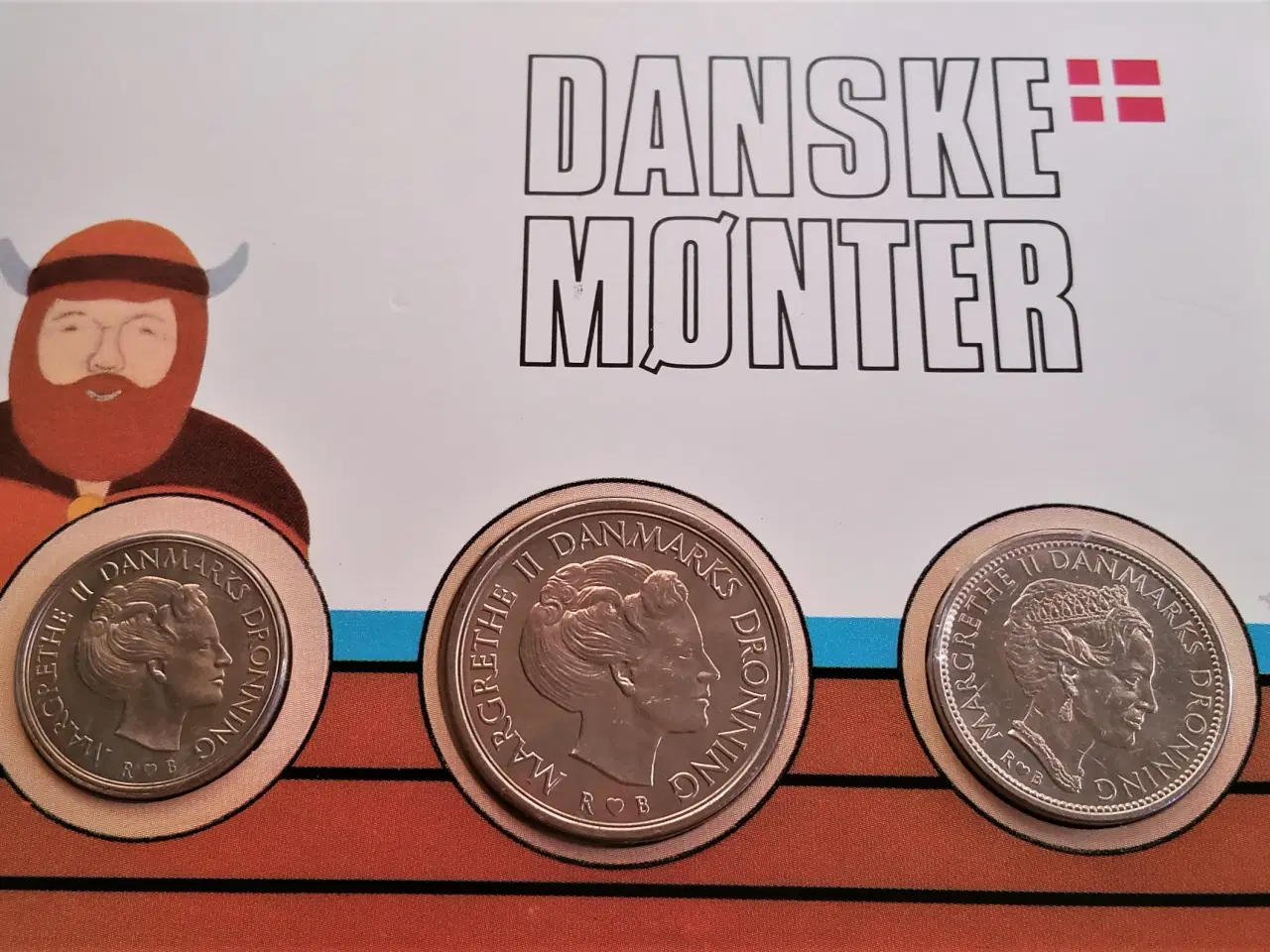 Billede 2 - MARGRETHE II  HANDELSBANKEN  MØNTSÆT 1980 - 1988
