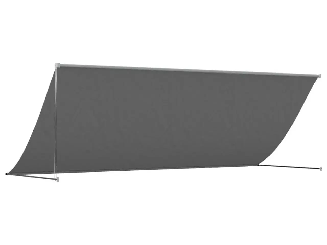 Billede 5 - Markise 400x150 cm sammenrullelig stof og stål antracitgrå