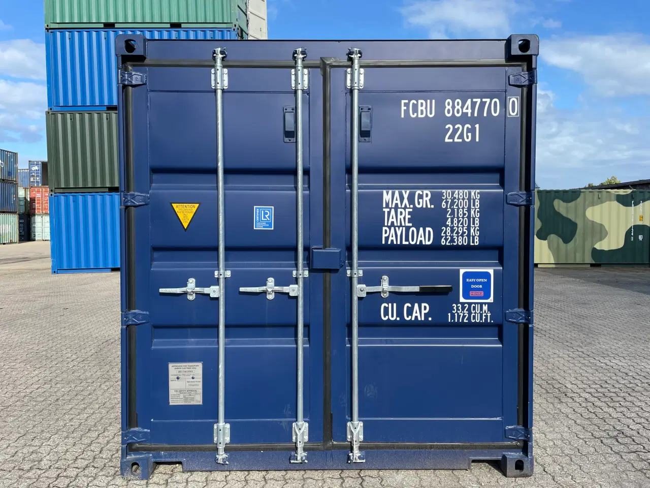 Billede 1 - 20´ fods Container i farve Ral: 5013 nye one way