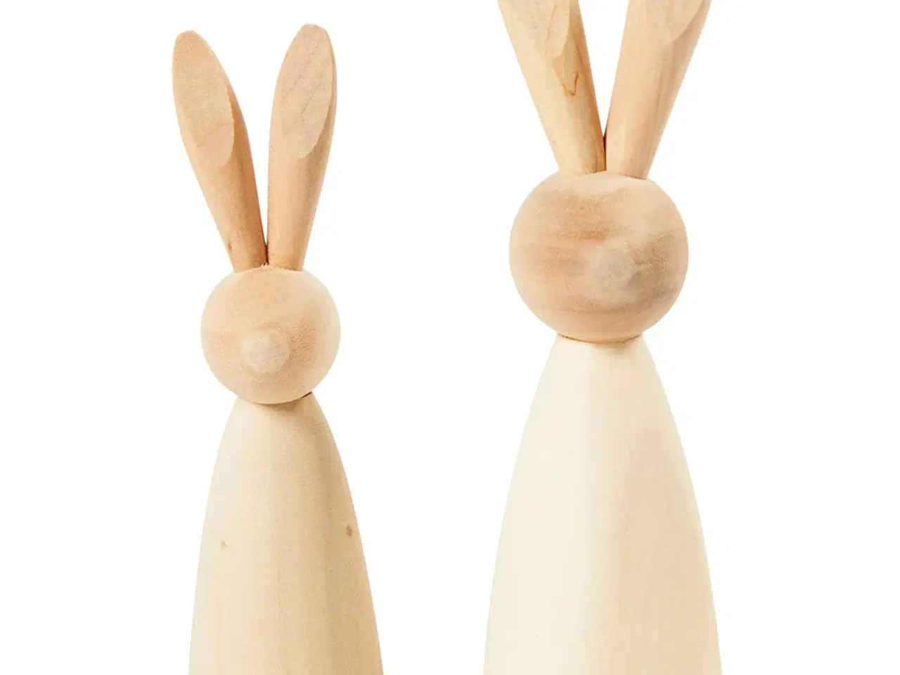 Billede 1 - Elegant Hare Sæt i Lyst Træ - 2 Stk. Dekoration