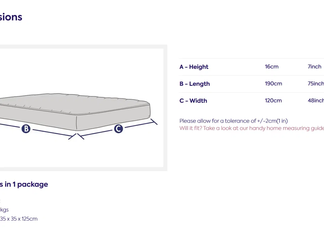 Billede 12 - Double Bed Premium Memory Foam Mattress