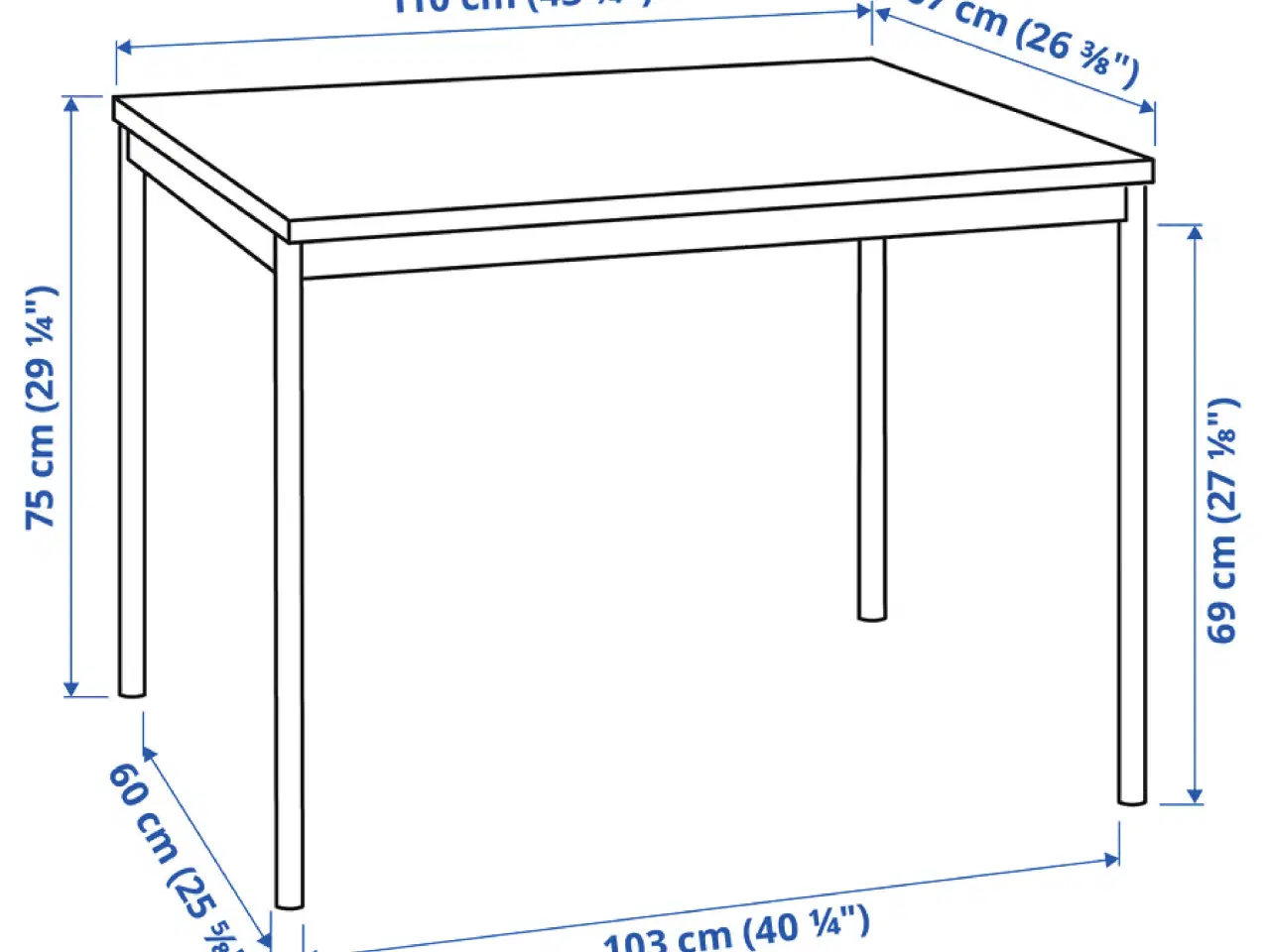 Billede 2 - SANDSBERG Spisebord, sort fra IKEA
