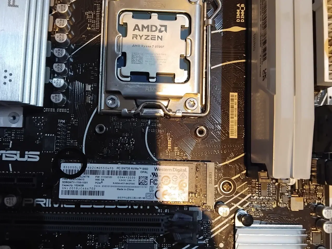 Billede 4 - ASUS PRIME AM5-Ryzen 7 8700F- M.2 3000 GB  1 Blok 