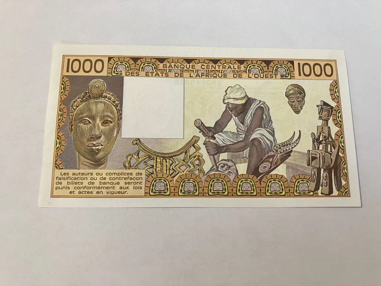 Billede 2 - 1000 Francs Western African States Togo 1985 T