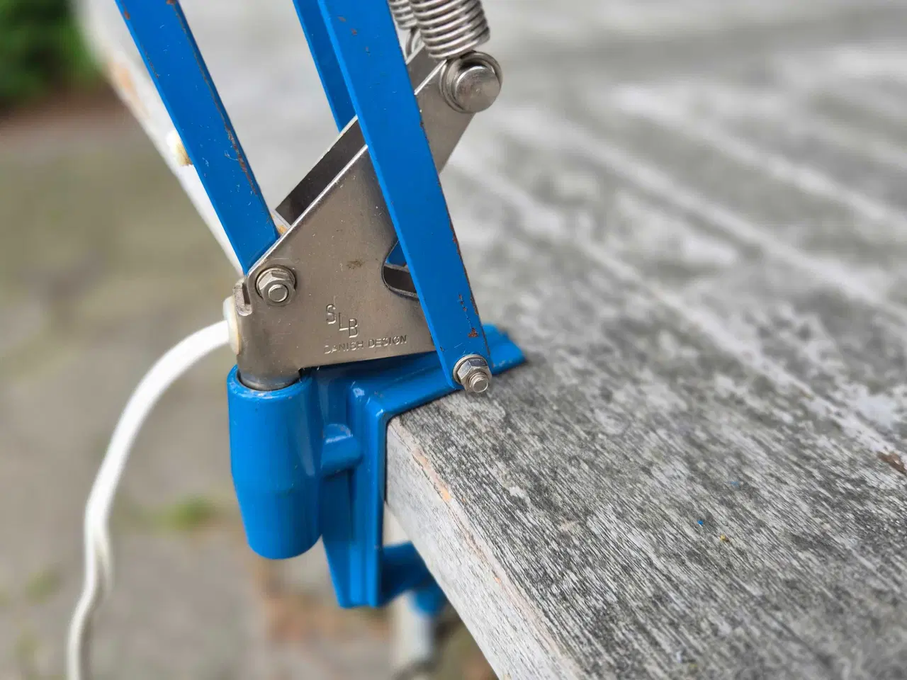 Billede 10 - Blå arkitektlampe med rustikt udtryk