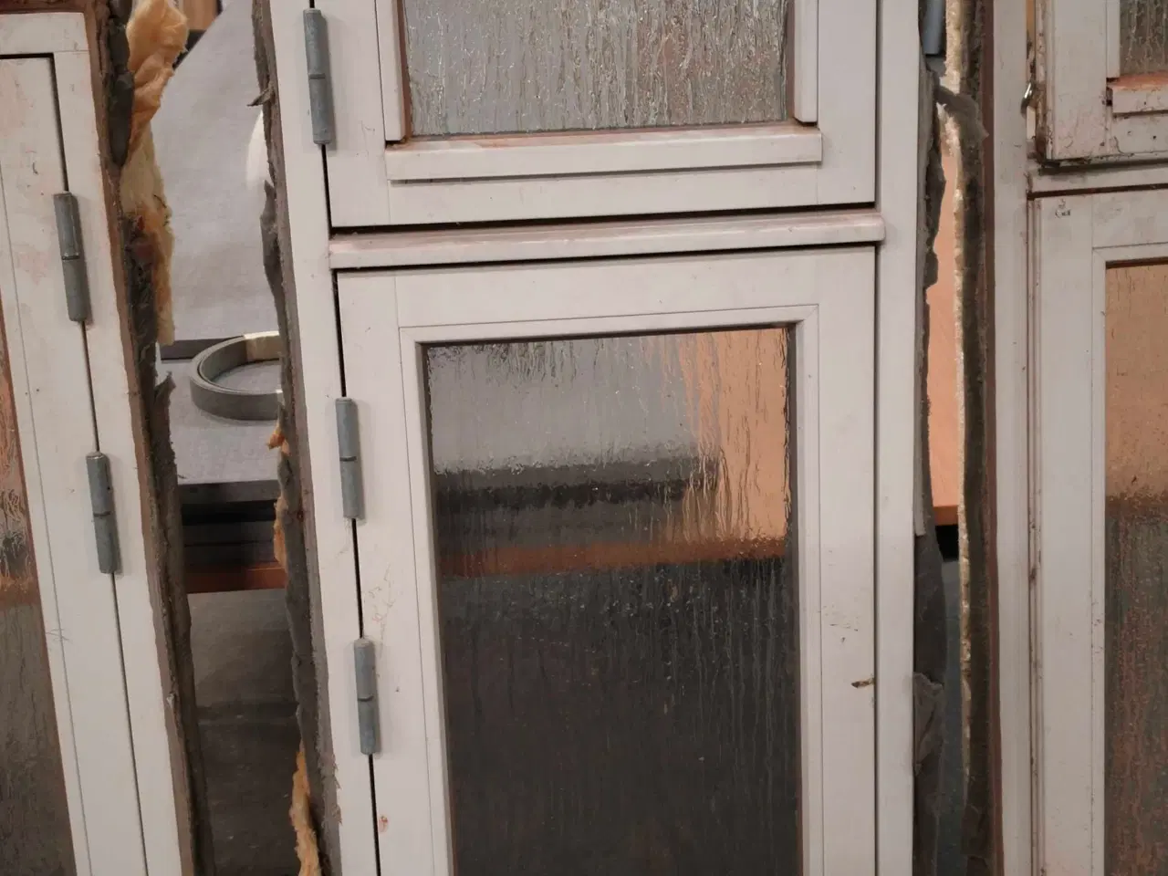 Billede 3 - Gamle trævinduer med mønstret glas