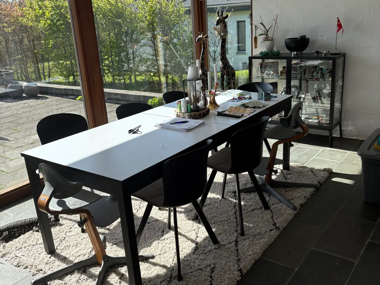 Billede 1 - Spisebord med sommerfugle udtræk ❤️