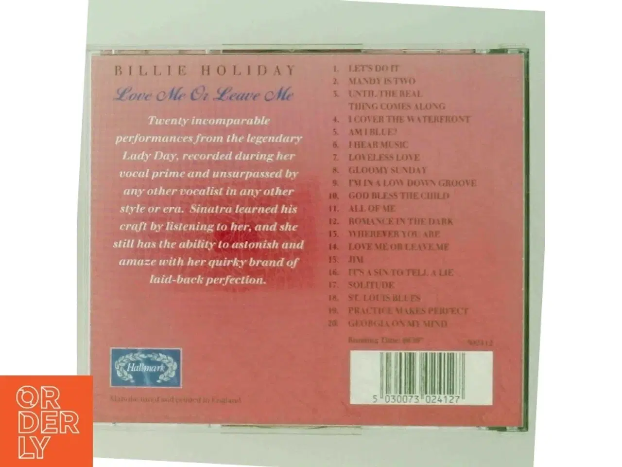 Billede 3 - Billie Holiday - Love Me Or Leave Me CD fra Hallmark