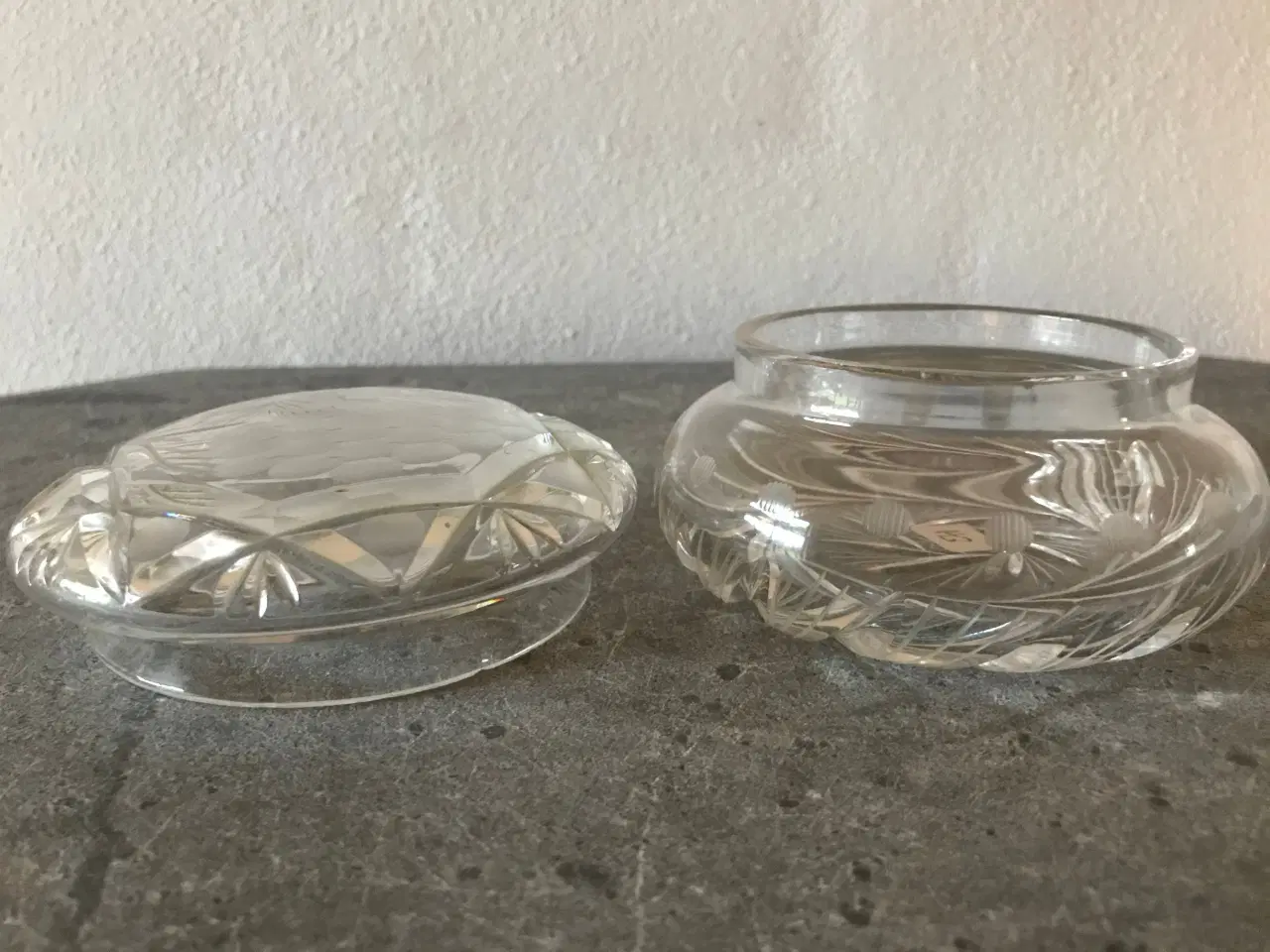 Billede 4 - Krystalglas skål / lågskål (vintage)