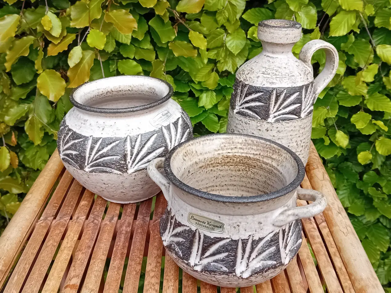 Billede 1 - Løvemose Keramik vase og potte