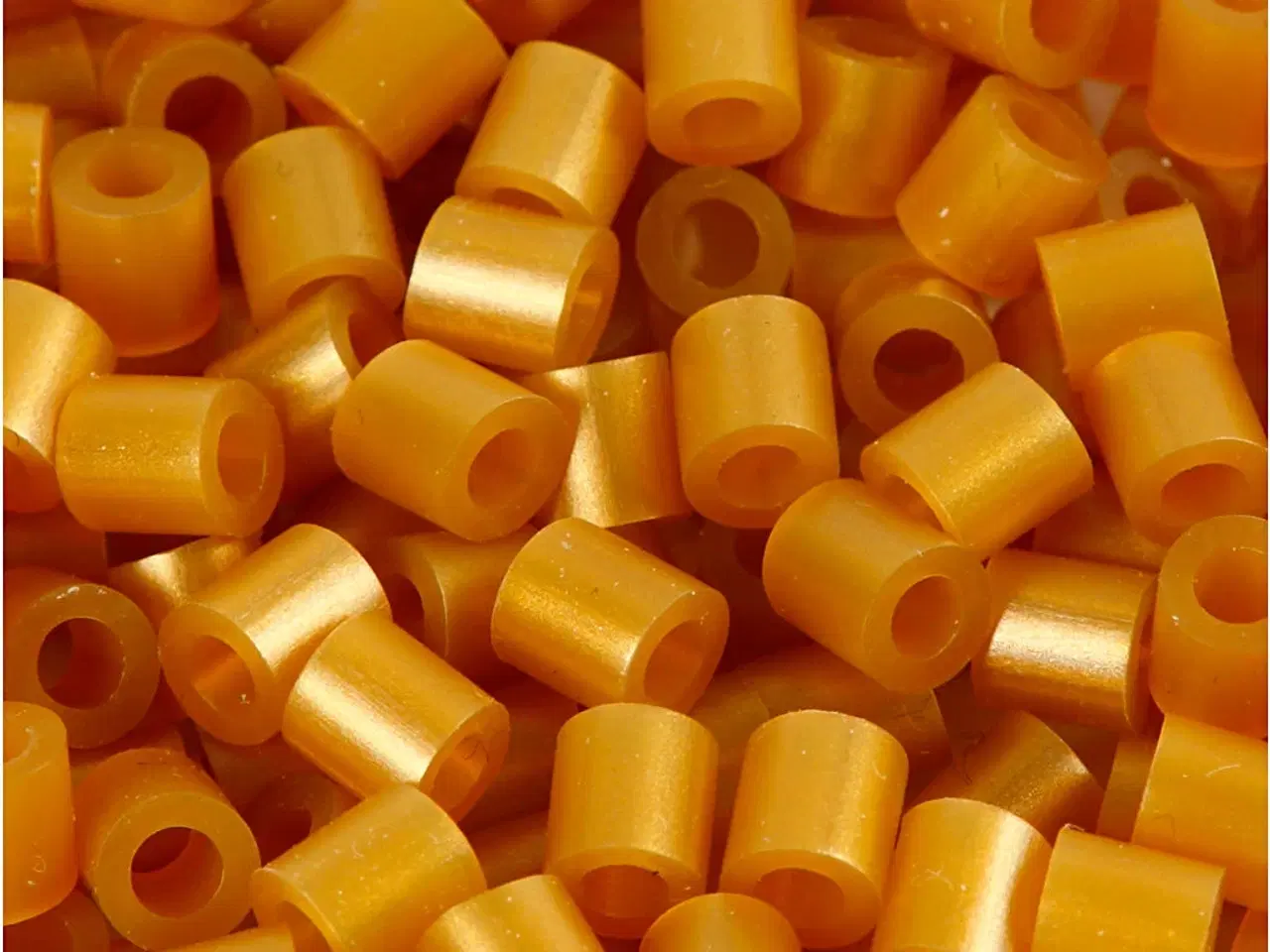 Billede 1 - Rørperler, str. 5x5 mm, hulstr. 2,5 mm, medium, guld (32263), 6000stk./ 1 pk.