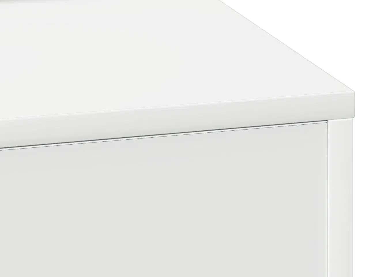 Billede 7 - Makeupbord med hylde Hvid 100 x 41 x 135 cm Konstrueret træ