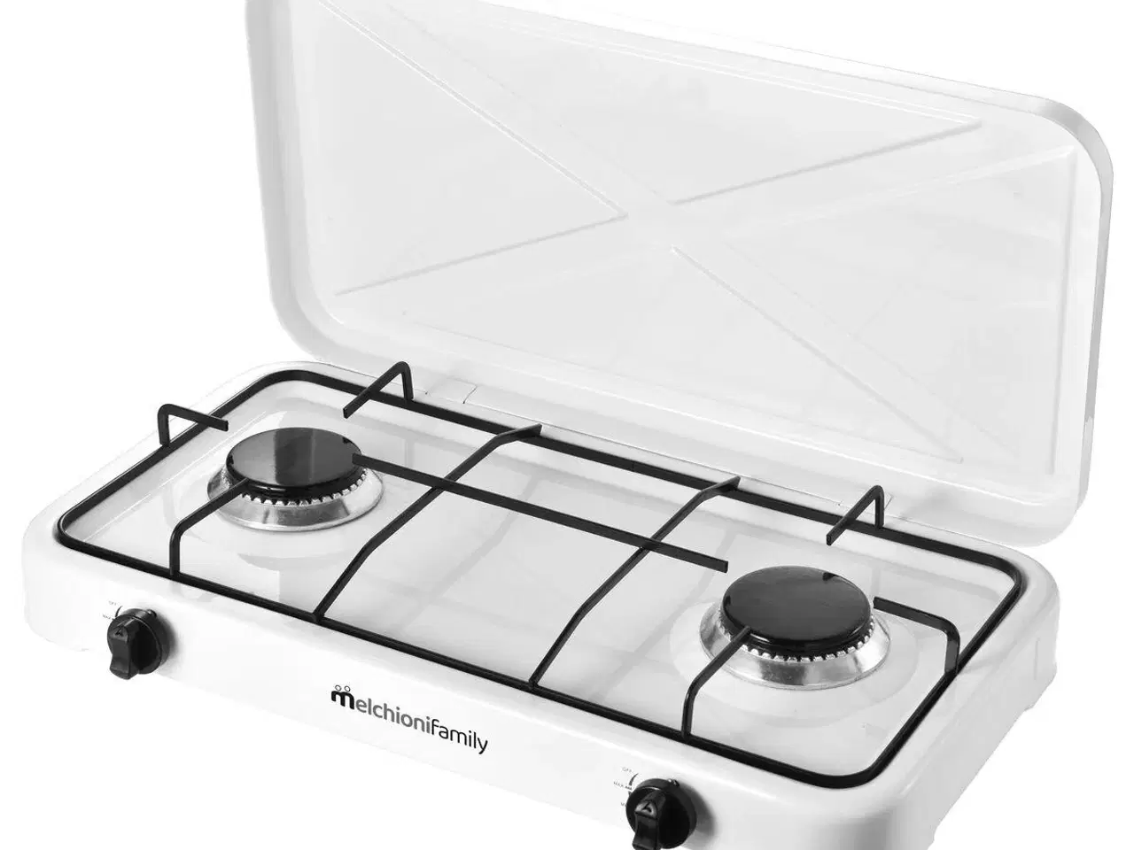 Billede 1 - Gaskomfur til camping Melchioni MINERVA2 - 2 kogeplader, hvid