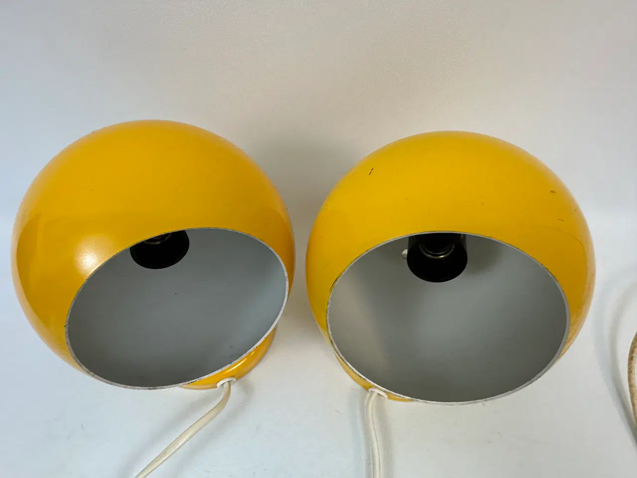 Billede 5 - 2 stk. gule kuglelamper (retro)