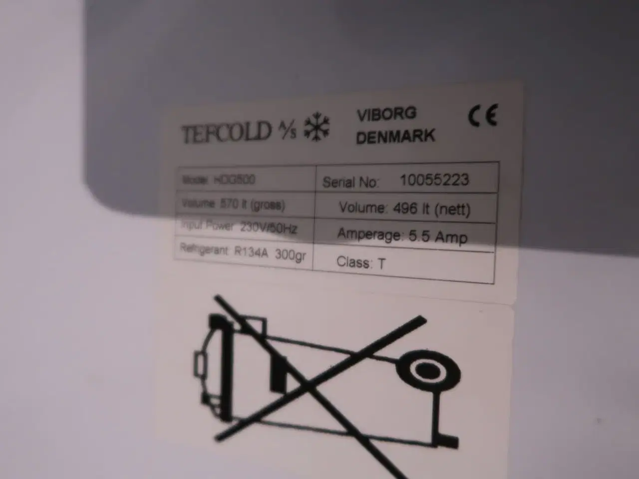Billede 2 - Køleskab TEFCOLD HDG500