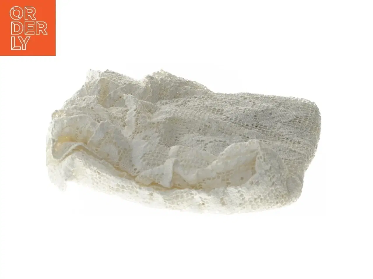 Billede 3 - Vintage blondetørklæde (str. 88x92 cm)