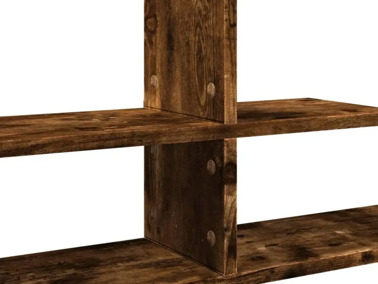 Billede 7 - Væghylde 124,5x18x60,5 cm konstrueret træ røget egetræsfinish