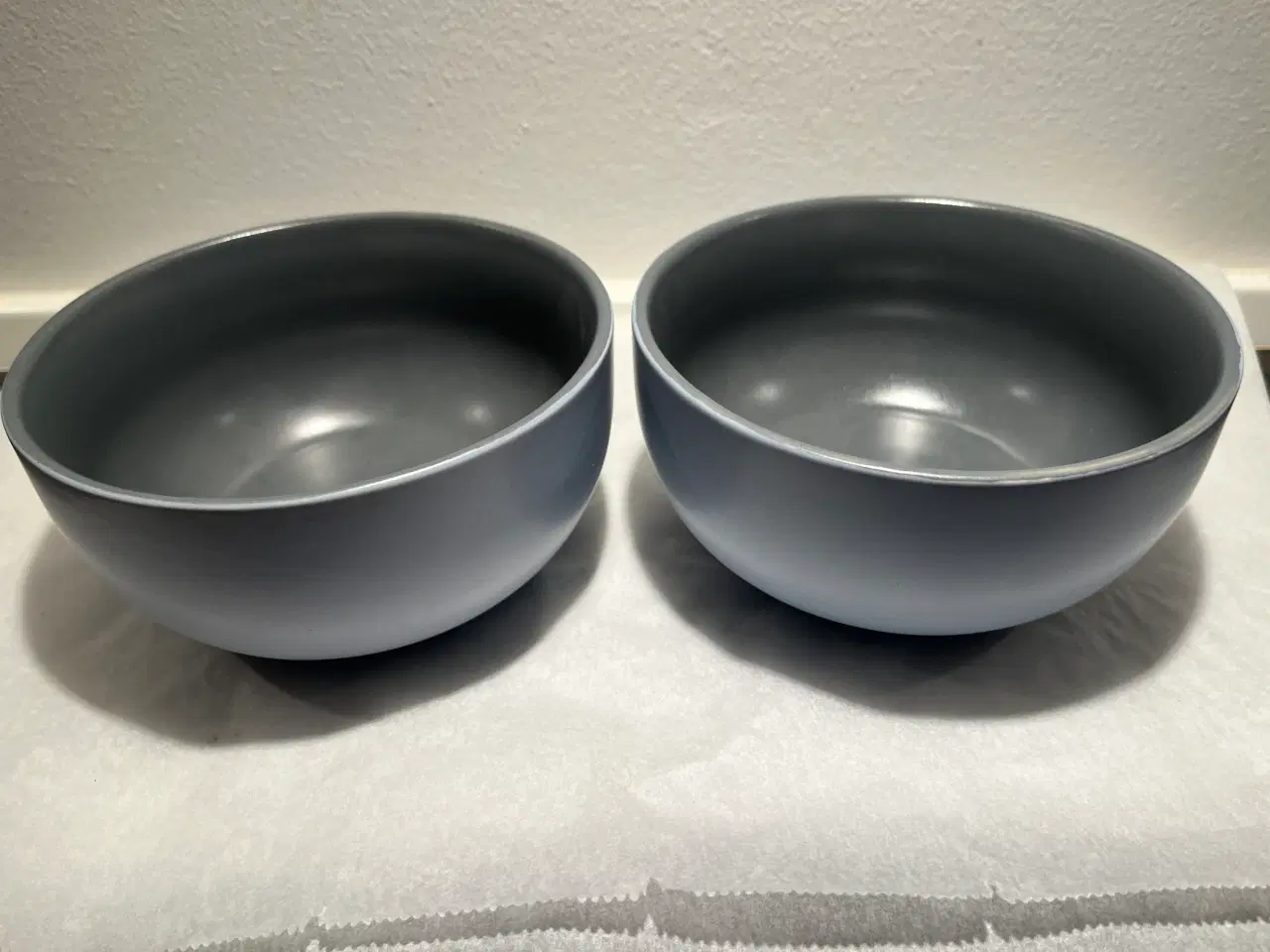 Billede 3 - 2 smukke keramikskåle blå og grå