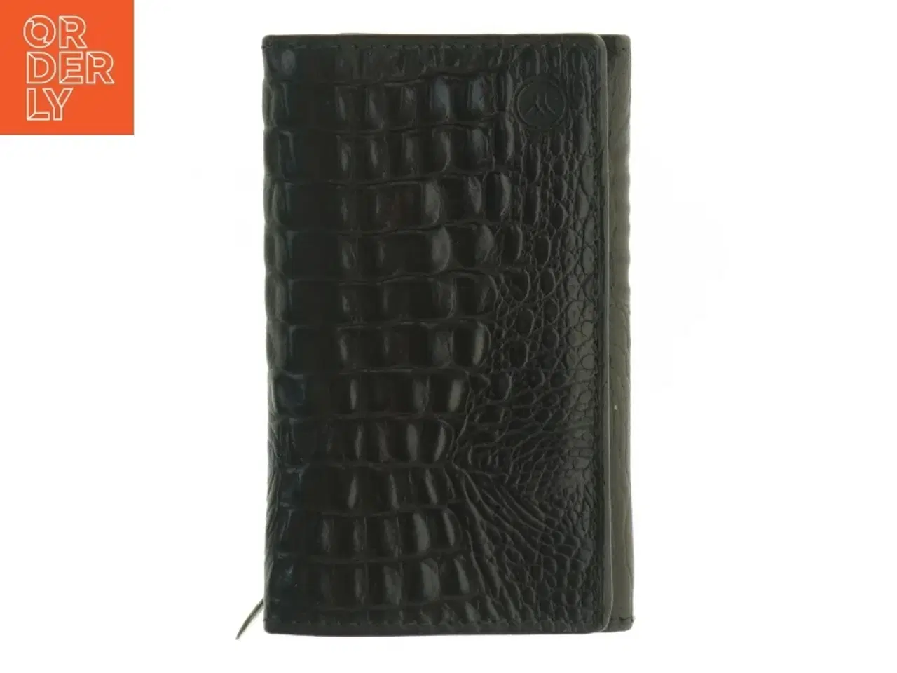 Billede 1 - Sort krokodilleskindspung (str. 14 x 8,5 cm)