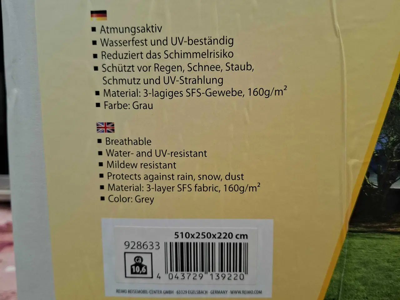 Billede 4 - Cover til campingvogn 510*250*220 cm