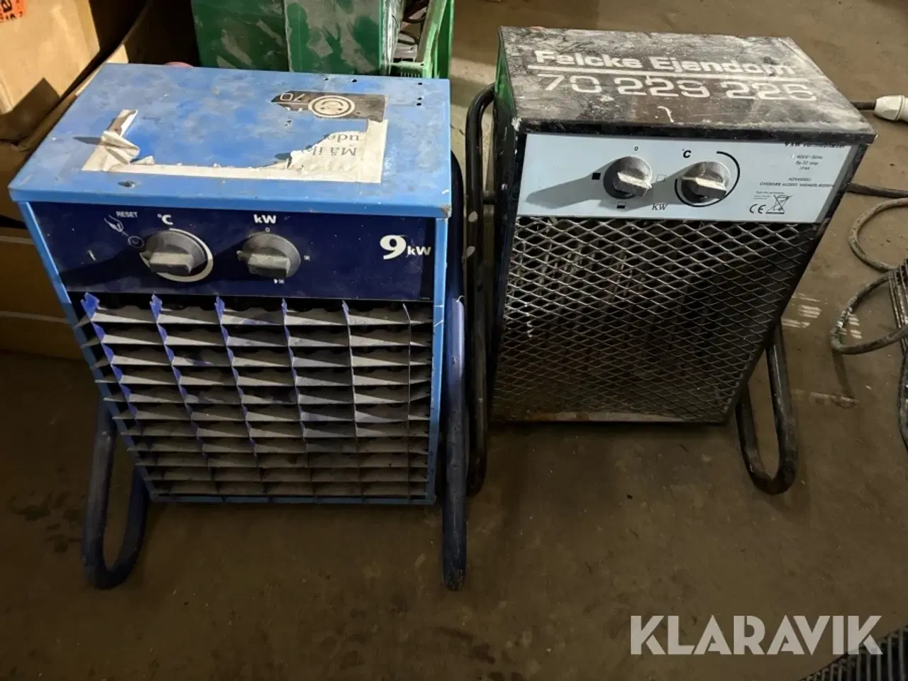 Billede 1 - Industrivarmeblæser 400v El-Björn VF 9B 2styk