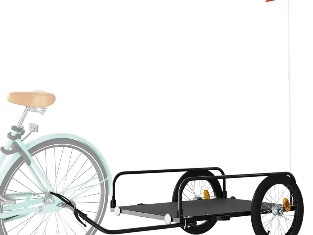 Billede 3 - Cykelanhænger 135x70x37 cm jern sort