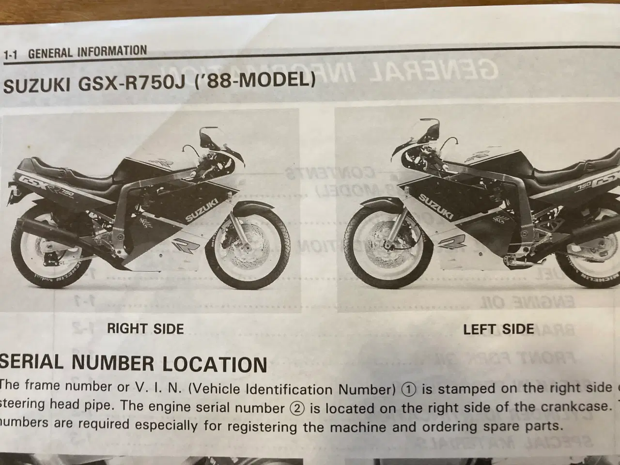 Billede 2 - SERVICE MANUAL SUZUKI GSXR 750