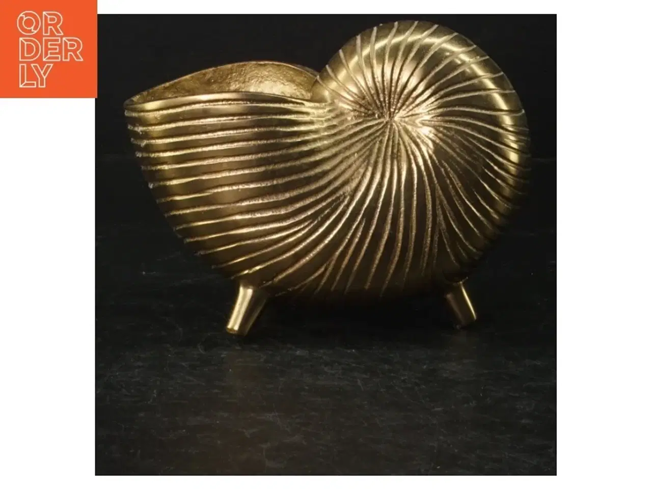 Billede 1 - Messing sneglhus skål/vase dekoration (str. 17 cm)