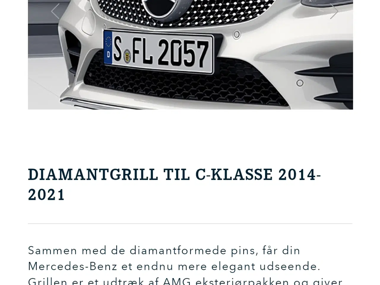 Billede 2 - Original diamantgrill til Mercedes c-klasse 